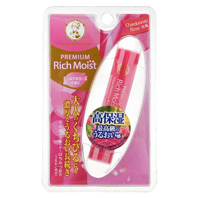 Rohto Mentholatum - Premium Rich Moist Lip Balm SPF 23 PA+++ Chardonnay Rose